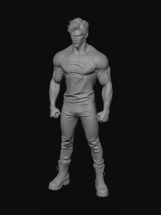3D model for Superhero Stance