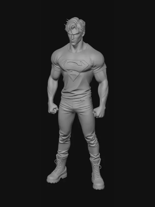 3D model for Superhero Stance