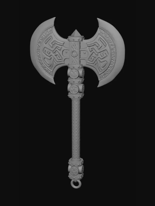 3D model for Twin-Knot War Axe