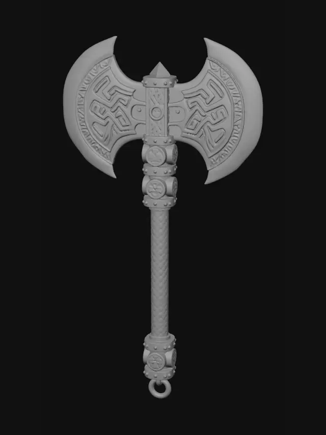 3D model for Twin-Knot War Axe