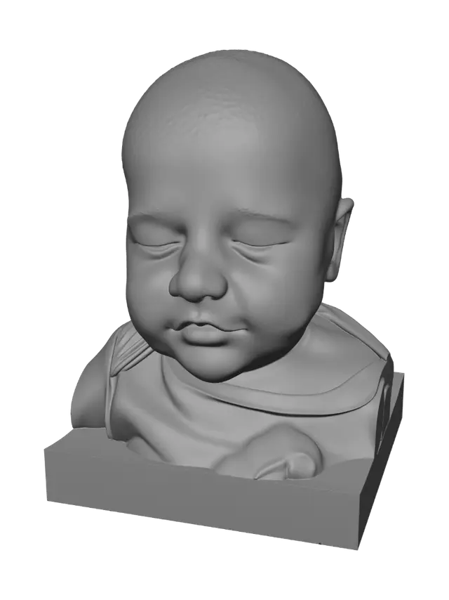 3D model for Sleepy Newborn Close-Up