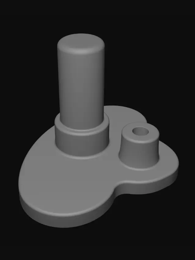 3D model for Dual-post black plastic connector