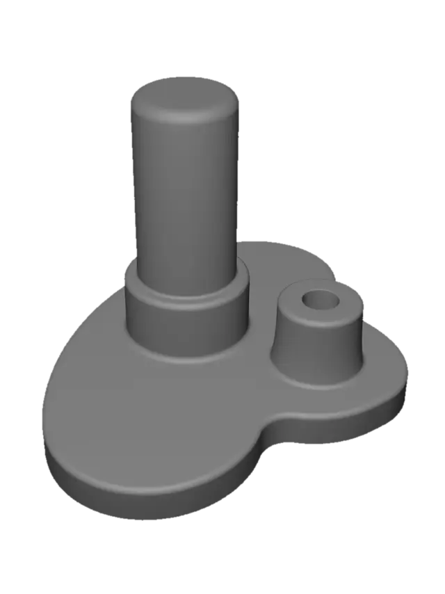 3D model for Dual-post black plastic connector