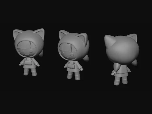 3D model for Pink Kitty Hoodie
