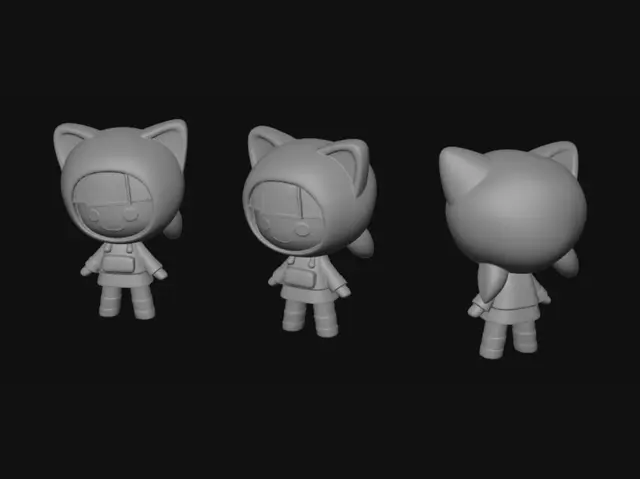 3D model for Pink Kitty Hoodie
