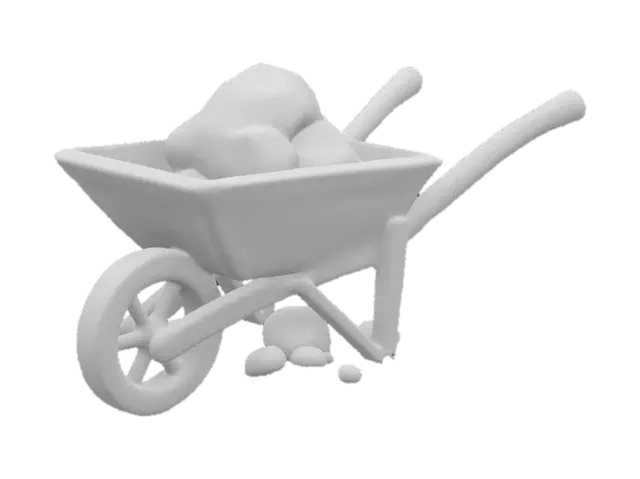 3D model for Cart of Stones, #SketchTo3D#