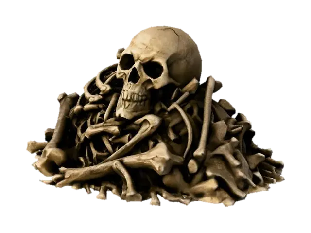 Modello 3D Bone pile - Gamedev, generato dall’IA