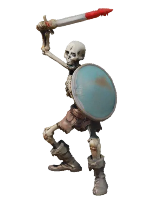 Skeleton - Mm3 3D model, vytvořený pomocí AI