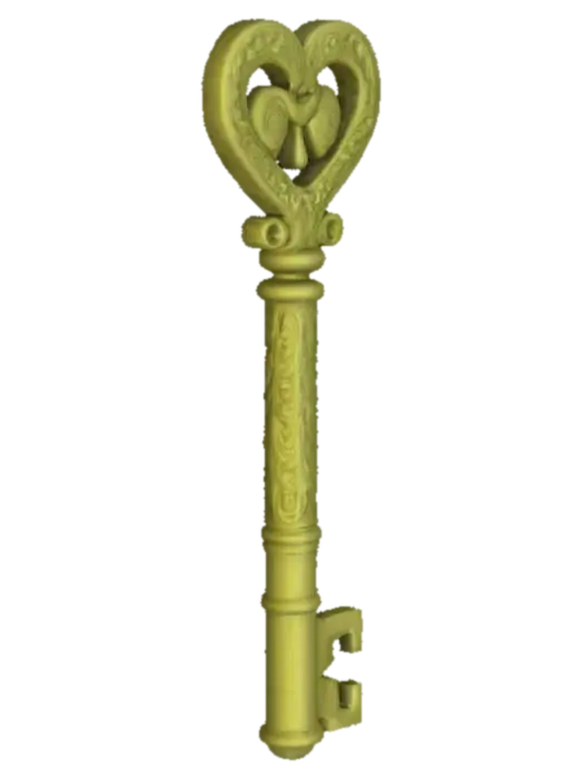 3D model for Green key, #SketchTo3D#