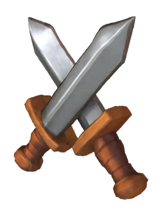 3D model for Melee , #SketchTo3D#, Crossed Swords 