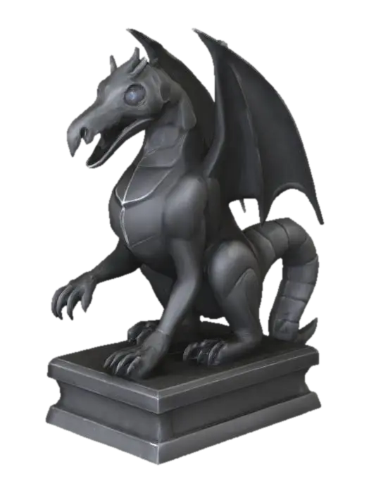 3D model for Obsidian Dragon Statue, #SketchTo3D#