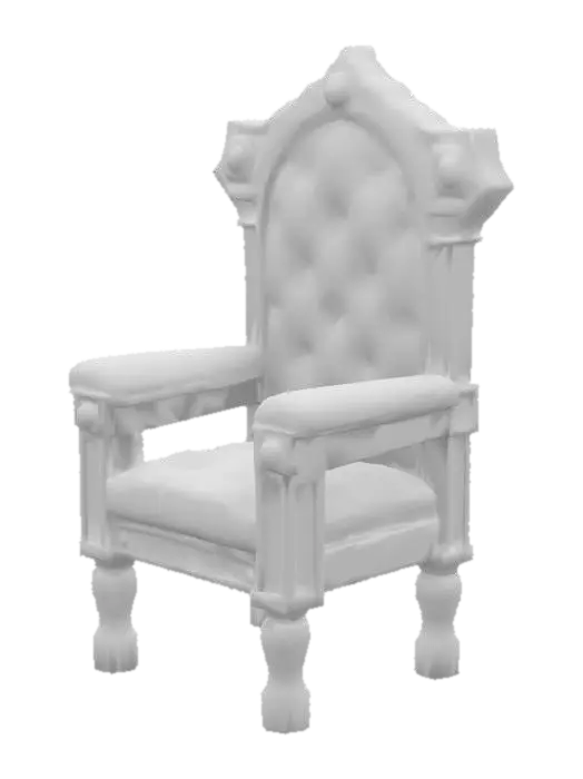 3D model for Throne, #SketchTo3D#