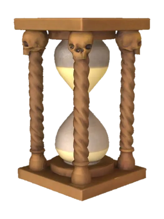 Giant sand clock - Mm3 3D model, vytvořený pomocí AI