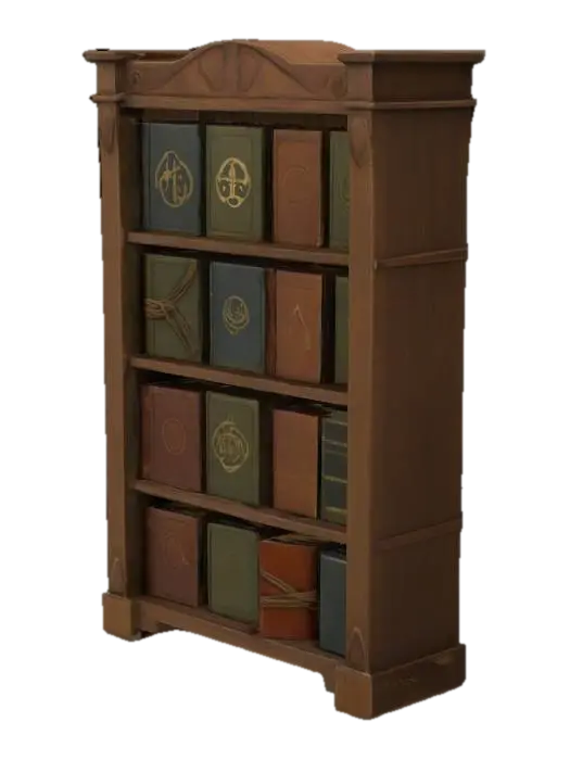Arcane Library, #SketchTo3D# - Study 3D model, vytvořený pomocí AI