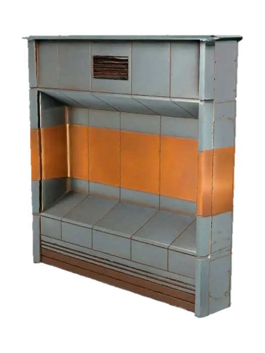 Spaceship wall texture - Materials 3D model, vytvořený pomocí AI