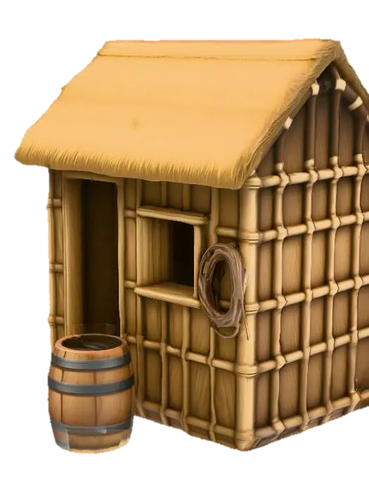 Hut - Mm3 3D model, vytvořený pomocí AI