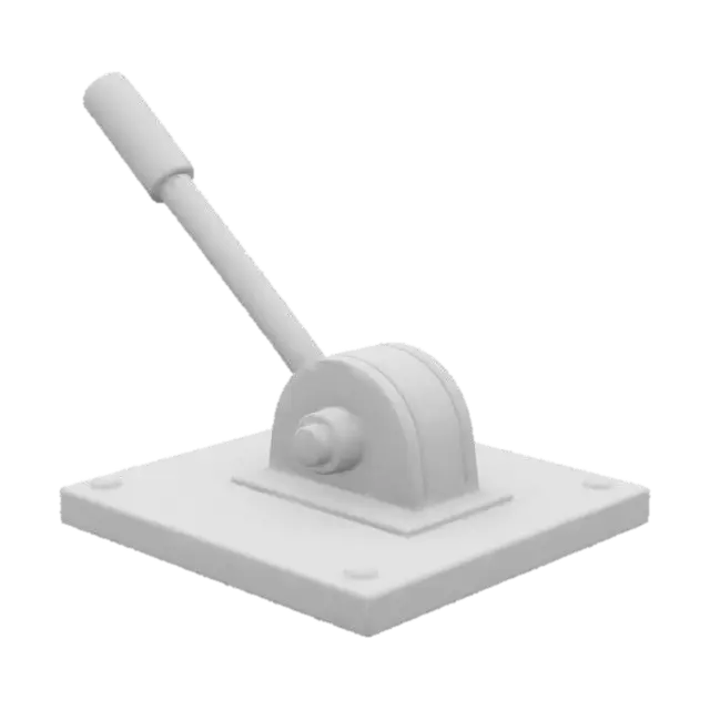 3D model for Old Metal Lever, #SketchTo3D#