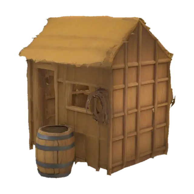 Straw, #SketchTo3D#, Hut - Mm3 3D model, vytvořený pomocí AI