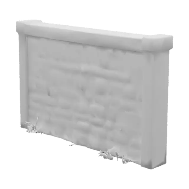 3D model for Rustic Stone Wall, #SketchTo3D#