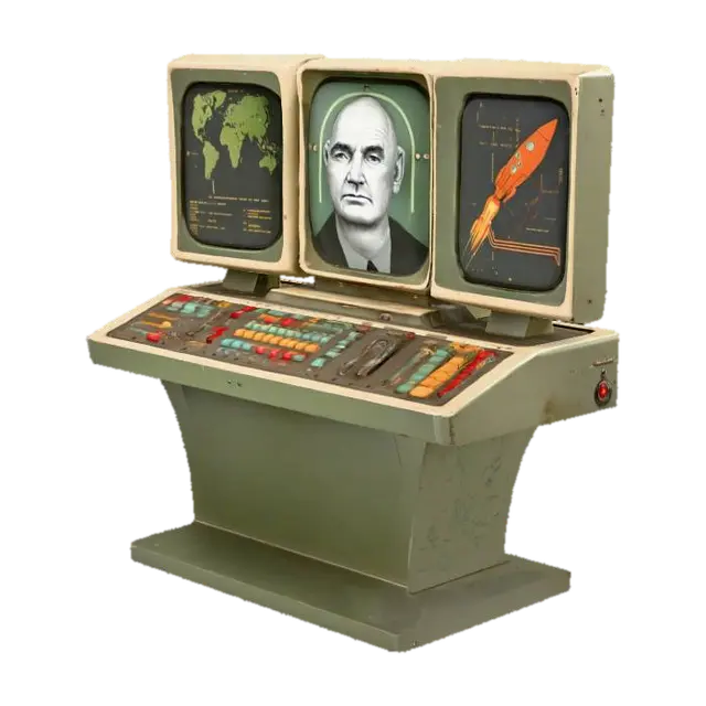 Control Panel Command Center 3D model, vytvořený pomocí AI