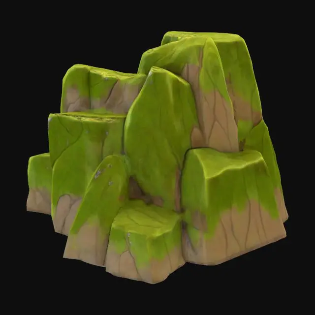 3D model for Mossy Rock Formation