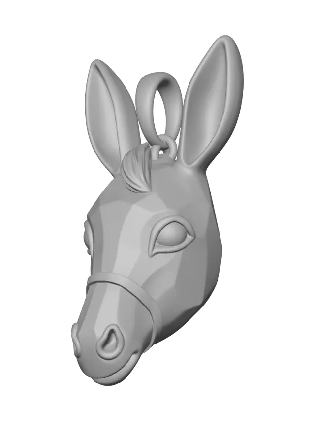 3D model for Crimson Geometric Horse Head