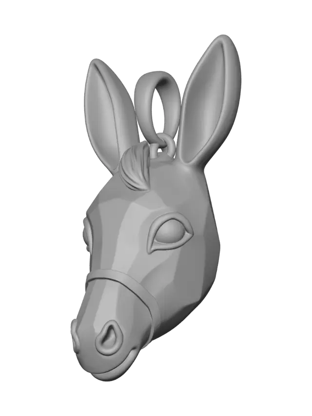 3D model for Crimson Geometric Horse Head