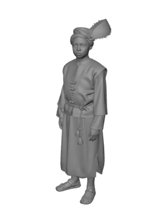 3D model for Young Prince in Velvet Attire