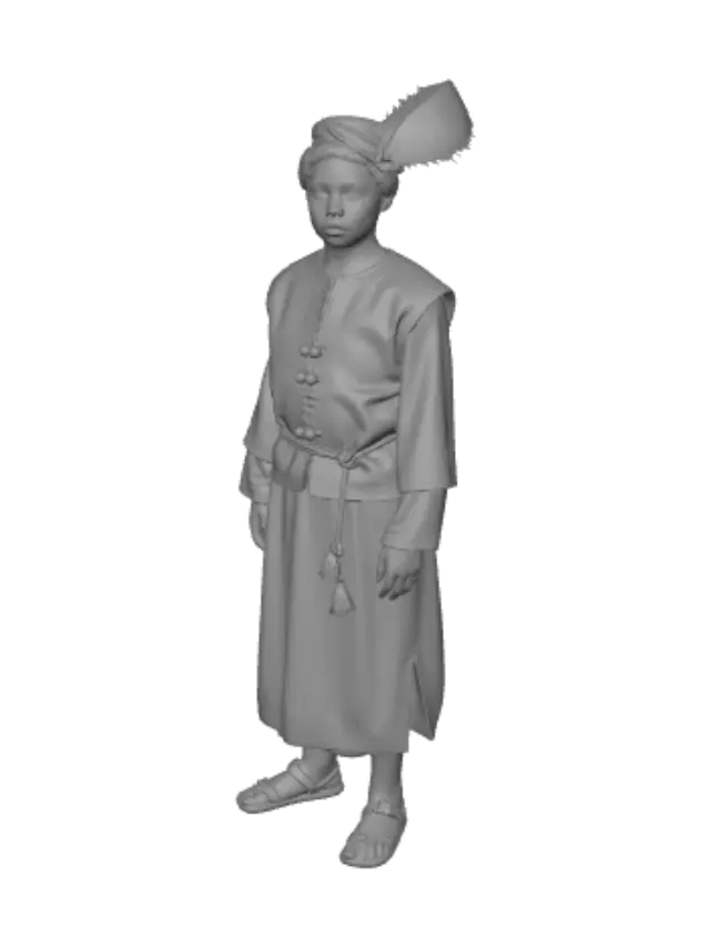 3D model for Young Prince in Velvet Attire
