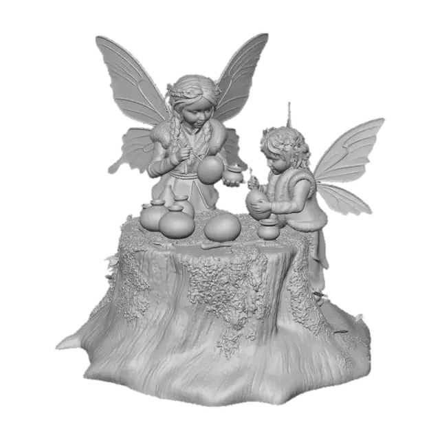 3D model for fairy creatures painting easter eggs in forest , #EasterEgg2026#