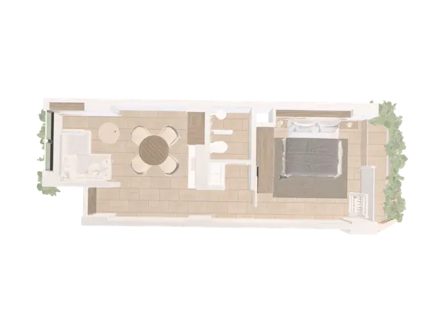 3D-модель Tulum Apartment - Floorplan, згенерована ШІ