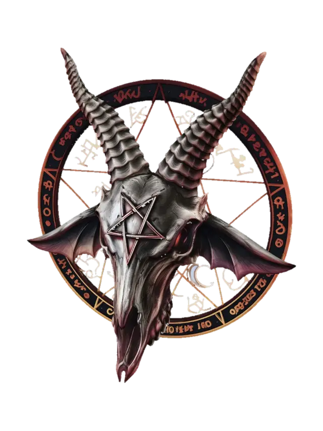 3D model for Goat Skull with Pentagram Sigil