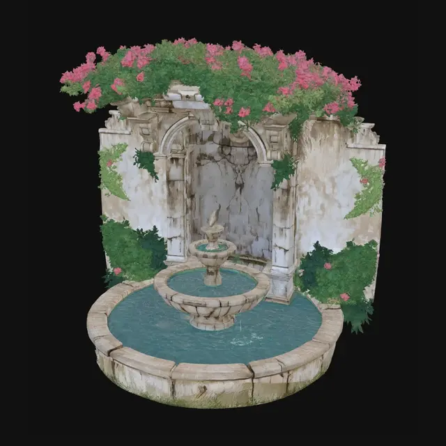 3D model for Fountain of Bougainvillea