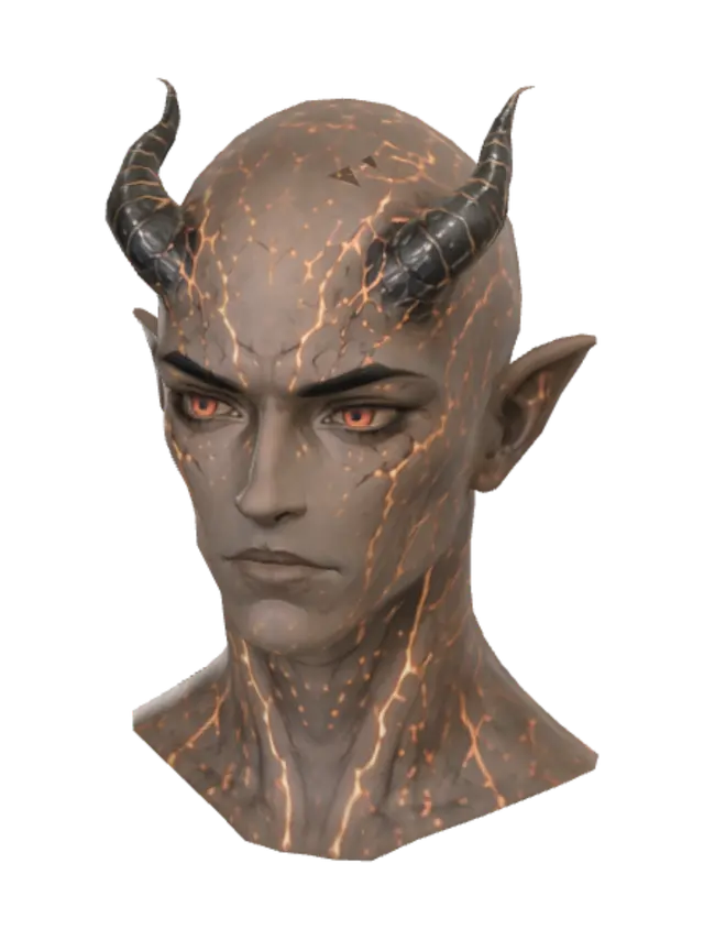 Modello 3D Emberbound Demon, generato dall’IA