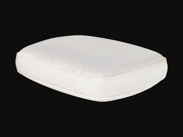 3D model for Thin simple plain seat cushion with a flat white fabric texture without creases or folds