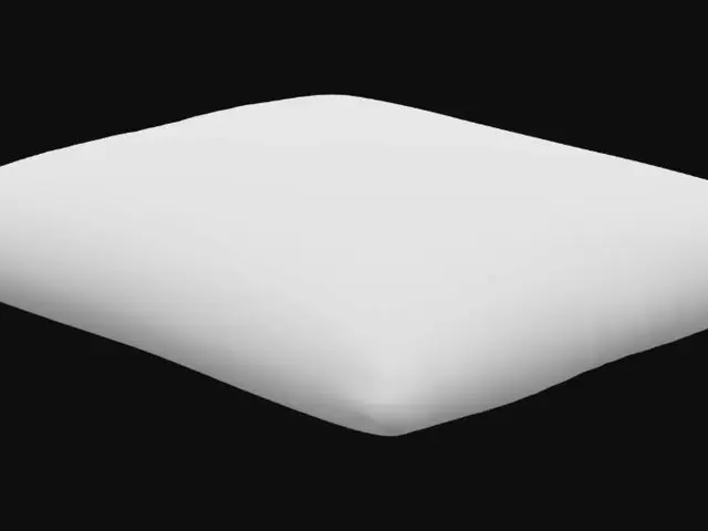 3D model for Thin simple plain seat cushion with a flat white fabric texture without creases or folds