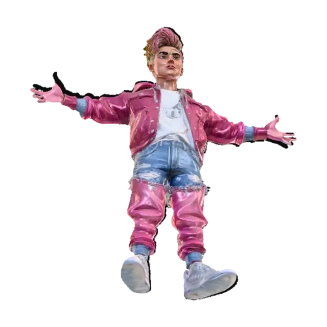 Animated Streetwear Style - Justinbieber 3D model, vytvořený pomocí AI