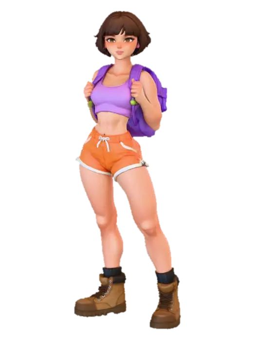 Adventurous Explorer - Traveler 3D model, vytvořený pomocí AI