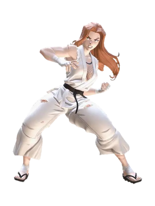 Blazing Fury in the Ring - Fight 3D model, vytvořený pomocí AI