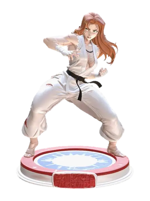 Blazing Fury in the Ring - Fight 3D model, vytvořený pomocí AI