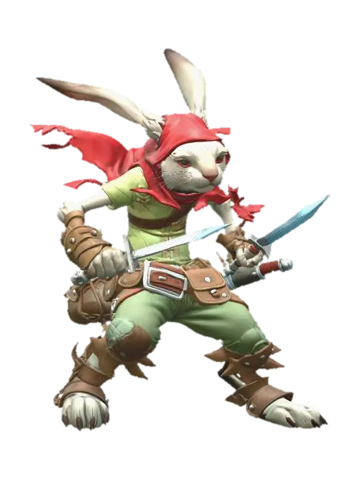 3D model for Red Hooded Rabbit Warrior, #EasterEgg2026#