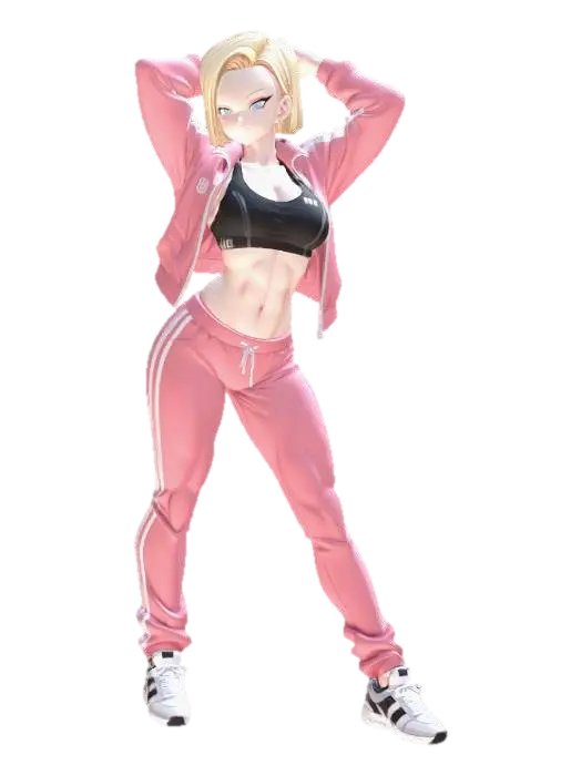 Modello 3D Pink Power Pose - Comic, generato dall’IA
