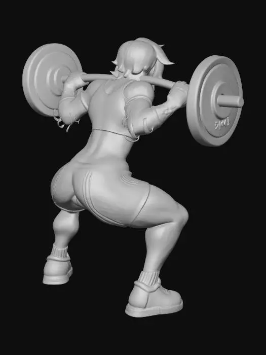 3D model for Crimson Barbell Warrior
