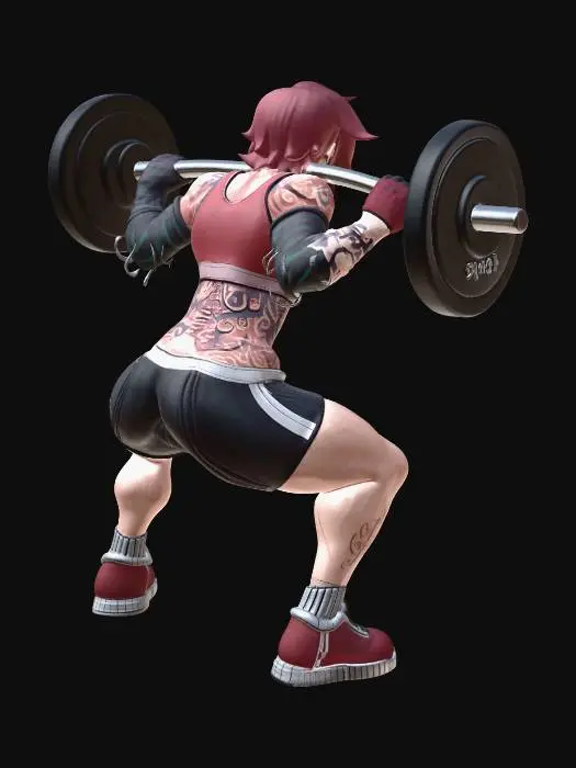 3D model for Crimson Barbell Warrior