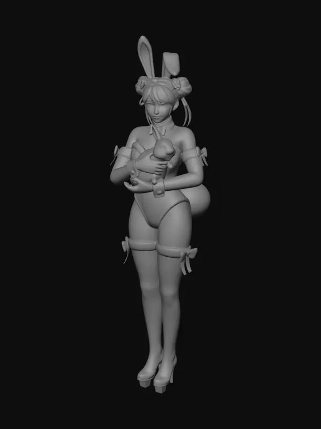 3D model for Pastel Bunny Embrace, #EasterEgg2026#