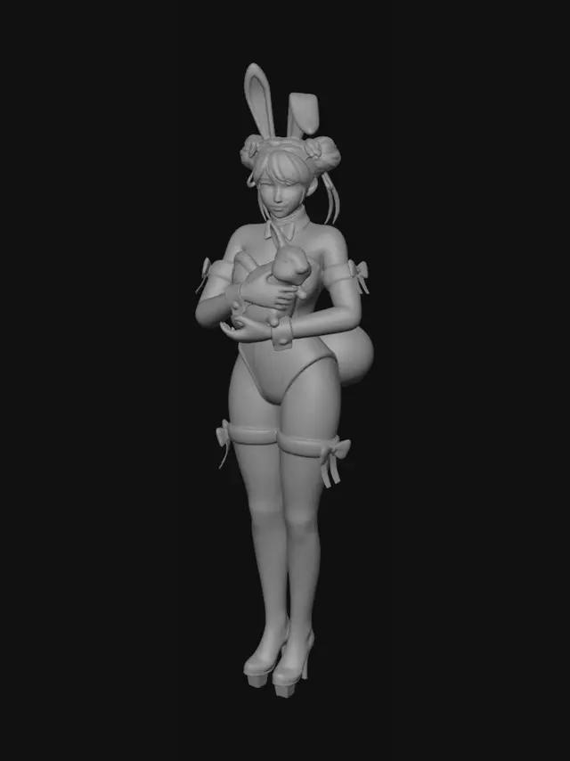 3D model for Pastel Bunny Embrace, #EasterEgg2026#