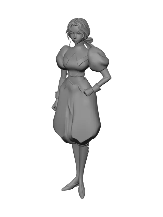 3D model for Anime Character in Formal Attire