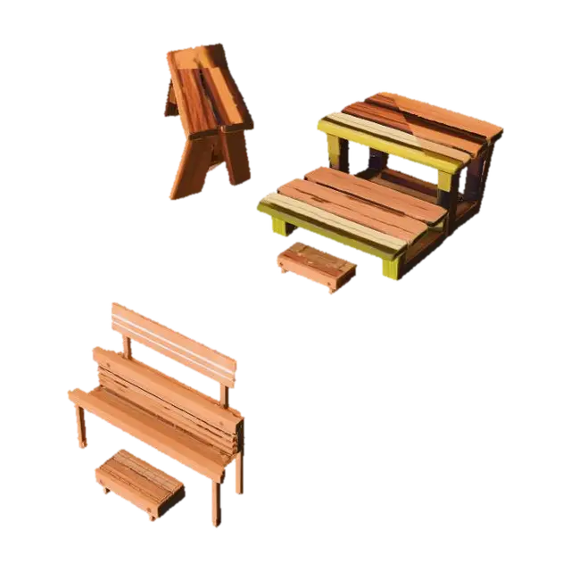 Sauna Benches Collection 3D model, vytvořený pomocí AI