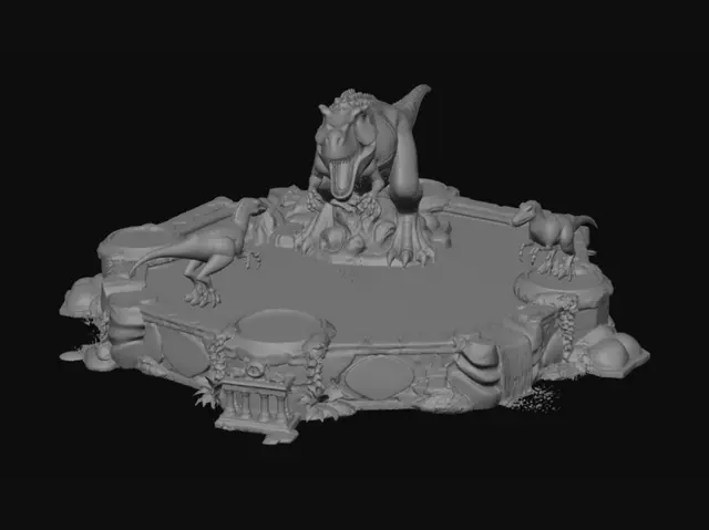 3D model for Jurassic Fountain