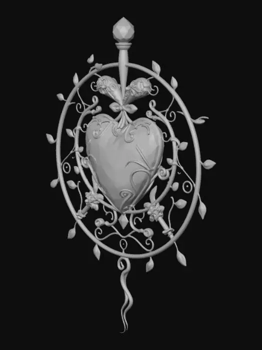 3D model for Living Artifact Idea: The Heartseed Relic
Title: Heartseed Living Artifact
Description (≤800 chars):
This 3D model depicts a beautiful living artifact known as the Heartseed Relic. At its center floats a smooth crystal seed glowing with soft emerald light. Around it grows a delicate structure of living golden vines and leaves, slowly moving as if breathing. The vines form an elegant circular frame that protects the seed while small glowing petals occasionally bloom and dissolve into particles of light. The artifact gently pulses like a heartbeat, suggesting it is alive and aware. Its materials blend polished crystal, living plant forms, and subtle magical energy, creating a harmonious fusion of nature and enchantment. The design feels ancient, sacred, and peaceful rather than threatening.